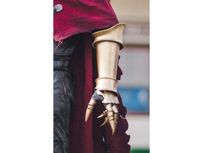 vincent valentine armor gauntlet bracer costume arm armour claw fantasy final 7 vii glove hand 3d print model - Mito3D
