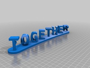 juntos para siempre de doble palabra signos y logotipos personalizado 3d print model - Mito3D