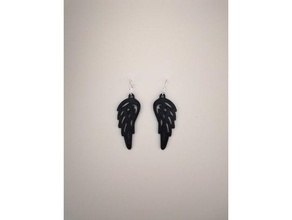 angel wings earring 3d printing 3d print model - Mito3D