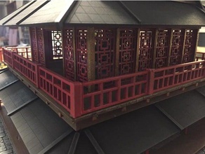 geisha house railing 3d printing hand rails japan japanese test honour 3d print model - Mito3D