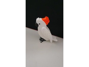 cacatúa art de aves flexi parrot la paloma 3d print model - Mito3D