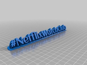 netflixwatchclub de barrido 2-nombre la línea placa texto oficina personalizado 3d print model - Mito3D