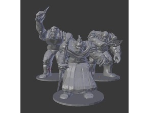 orc tribe miniatures hobby dungeons dragons miniature rpg 3d print model - Mito3D