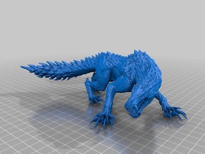 mhw odogaron posed creatures capcom creature figurine game monster hunter video 3d print model - Mito3D