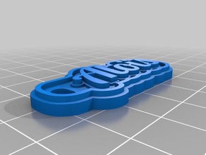 alo s keychains customized 3d print model - Mito3D