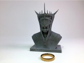 mouth sauron art bust lord rings lotr 3d print model - Mito3D