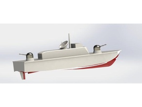 rc torpilleur r c véhicules bateau radio de contrôle torpille wargame wargaming 3d print model - Mito3D