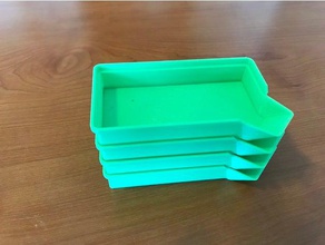 stackable funnel tray no supports req'd tool holders & boxes parts small storage 3d print model - Mito3D