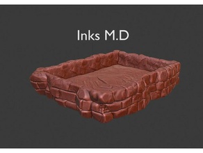 pedra dado de bandeja dados 3dprintable masmorras e dragões pathfinder rock tampo mesa jogos 3d print model - Mito3D