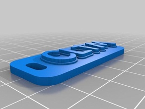 mi personalizados multilínea tag llavero-cltm llaveros personalizado 3d print model - Mito3D