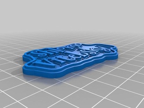 llavero-shlomo vitebsky-azul signos y logotipos personalizado 3d print model - Mito3D