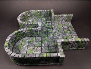 openforge 20 cut stone separate wall primary walls toy & game accessories dnd tiles dungeon miniatures openforge2 pathfinder rpg tabletop terrain tile 3d print model - Mito3D
