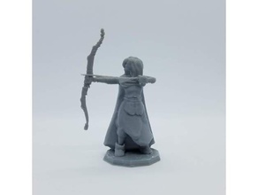 female archer - rpg-Miniatur 28 dnd Miniatur der Miniatur-28mm pathfinder rpg 3d print model - Mito3D