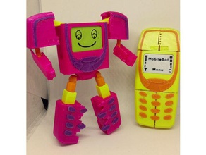 mobot - cute mobile transformer model robots adorable gobots mobilephone robot nokia 3310 3330 toy toys transformers yourfirstphone 3d print model - Mito3D