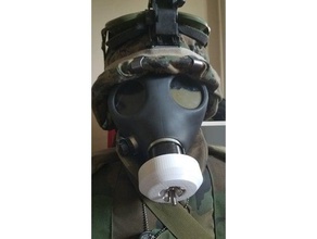 40 mm de la otan reutilizables máscara gas con filtro props guncad prepper 3d print model - Mito3D