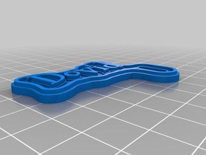 keychain -dovid-black signs & logos customized 3d print model - Mito3D