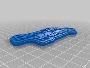 llavero-aharon zelig rotenberg-azul signos y logotipos personalizado 3d print model - Mito3D