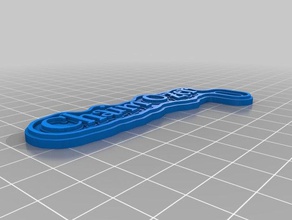 Schlüsselanhänger-chaim ozer - blau Schilder & logos kundengebundene 3d print model - Mito3D