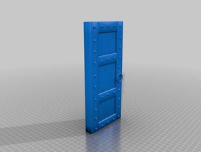 medieval wooden door buildings & structures dnd dragons dungeons 3d print model - Mito3D