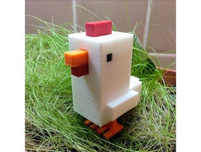 crossy road chicken multipart-multicolor Spiele Huhn Drohne Spiel der Miniatur multicolor multipart statue - Spielzeug 3d print model - Mito3D