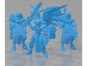 valkyrie corps - retributors toy & game accessories 40k sisters battle warhammer warhammer40k wh40k 3d print model - Mito3D
