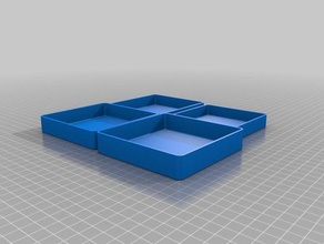 l'imbrication des pièces de plateaux 100x20mm 4pcs le bricolage personnalisé 3d print model - Mito3D