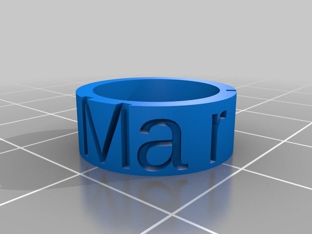 anillo maria los anillos personalizado 3D print model - Mito3D