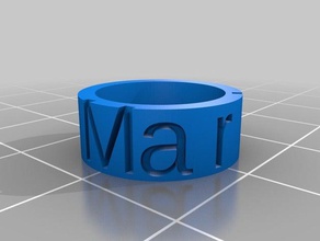 anillo maria les anneaux personnalisé 3d print model - Mito3D