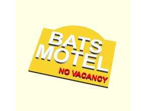 morcegos sinal de motel sinais e logotipos bates 3d print model - Mito3D