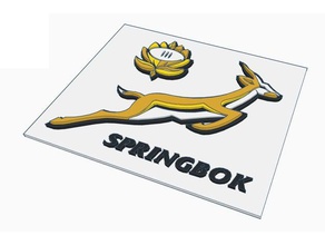 south africa national rugby union team springbok logo sport & outdoors japan world cup 3d print model - Mito3D