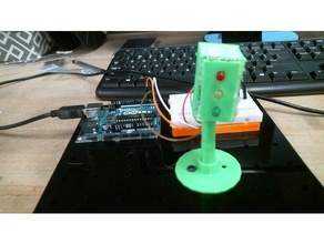 3dx traffic light electronics arduino breadboard tinkercad 3d print model - Mito3D
