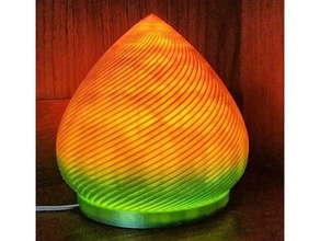 twistedflutes10 dekor ledlamp gecelambası masa lambası 3d print model - Mito3D
