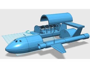 tb2 + pod des véhicules la coutume client présent dur travail thunderbird 2 thunderbirds 3d print model - Mito3D