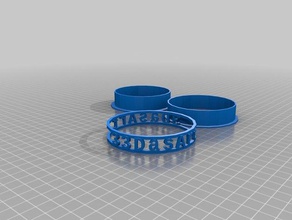 my customized rotating text bracelet1 bracelets 3d print model - Mito3D
