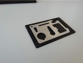 la supervivencia kit de herramientas adaptador el tarjeta crédito titular 3d print model - Mito3D