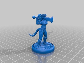 cleave - tiefling barbarian dungeons dragons dnd mini games d&d 3d print model - Mito3D