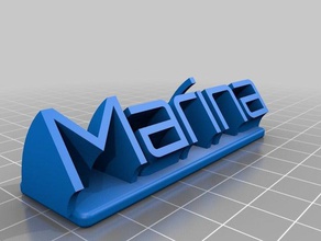 mi personalizados barrido de la placa con el nombre del remix oficina personalizado 3d print model - Mito3D