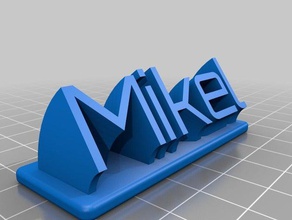 mi personalizados barrido de la placa con el nombre del remix 2 oficina personalizado 3d print model - Mito3D