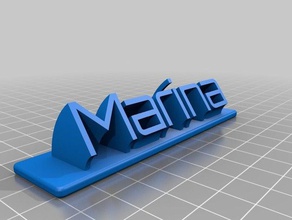 mi personalizados barrido de la placa con el nombre del remix 3 oficina personalizado 3d print model - Mito3D