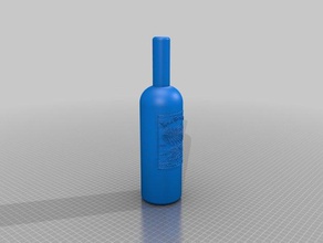 dangerwine art bottiglia di vino 3d print model - Mito3D