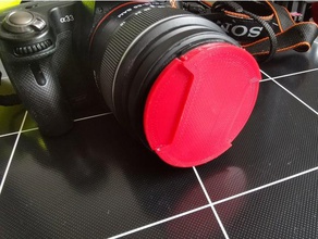 55mm camera lens cap without supports 3d print model - Mito3D