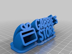 gabbie's store office customized 3d print model - Mito3D