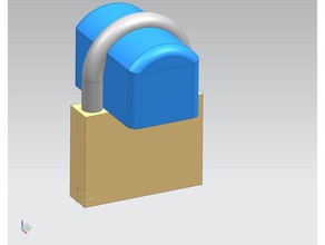padlock microsafe containers box safe vault 3d print model - Mito3D