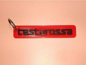 testarossa keychain signs & logos 3d print model - Mito3D