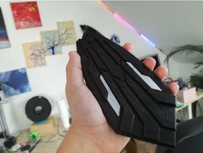 wakanda shield cosplay weapon easy print marvel nodemcu nosupport prop stanley bin supportless 3d print model - Mito3D
