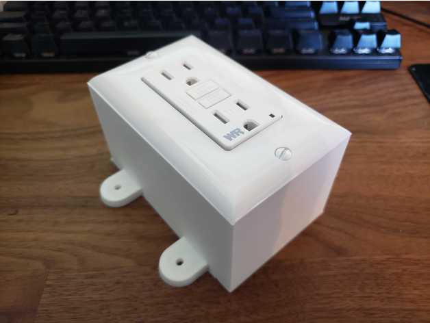 electric outlet box wall mount replacement parts electrical 3D print model - Mito3D