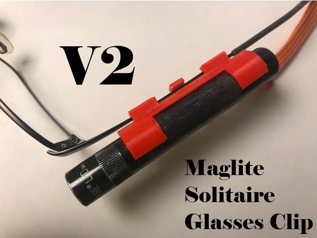 sizinle özel solitaire gözlük klibi hobi borg klip karanlık silgisini el feneri tutucu ışık mag-lite maglite mag lite meşale 3D print model - Mito3D