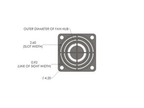 bullseye 40mm fan cover 3d printer accessories high flow no support radar 3d print model - Mito3D