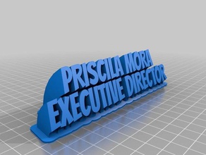priscila mora ofis özelleştirilmiş 3d print model - Mito3D