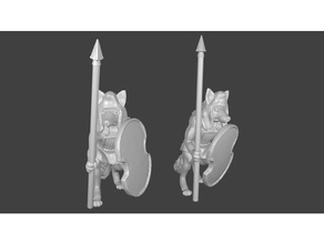 foxmen Krieger miniaturen persischer Stil-Versionen Kreaturen Tier Brettspiel dnd Miniatur fantasy fox historisch ist Könige Krieg kow makeprintable persische tabletop warhammer 3d print model - Mito3D